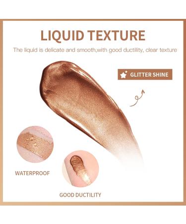 Moisturizing Liquid Body Shimmer: Glitter Oil for Silky Illumination - Body Highlighter & Bronzer Drops - Buy Online on GoSupps.com