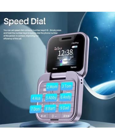 Jhialg Mini Flip Handy - FM Radio 2SIM Vibration Black Ideal for Seniors - Buy Online on GoSupps.com
