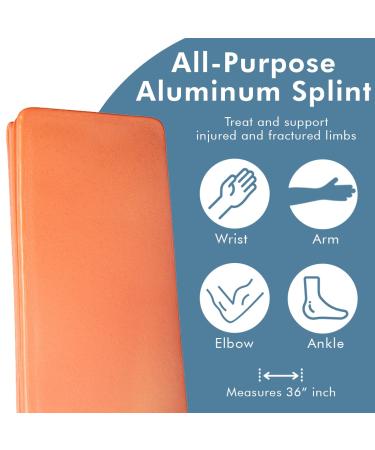 NOVAMEDIC Pack of 5 First Aid Aluminum Splints - 36 inch Universal Brace for Limb Injuries | Waterproof & Foldable - Buy Online on GoSupps.com