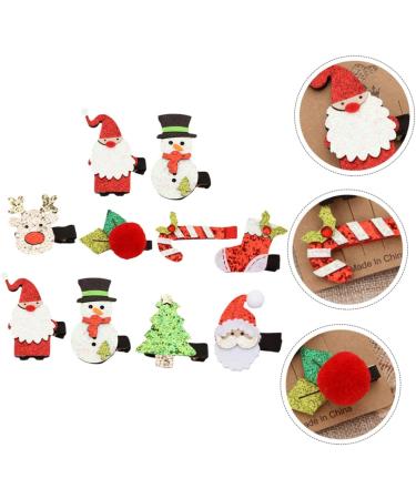FRCOLOR 16 Sets Christmas Suit Hairpin Snowman Hair Clips Holiday Hair Santa Clause Suit Xmas Stocking Fillers Xmas Snowflake Barrettes Christmas Decor Kids Hair Pin Iron Elk Bobby Elder - Buy Online on GoSupps.com