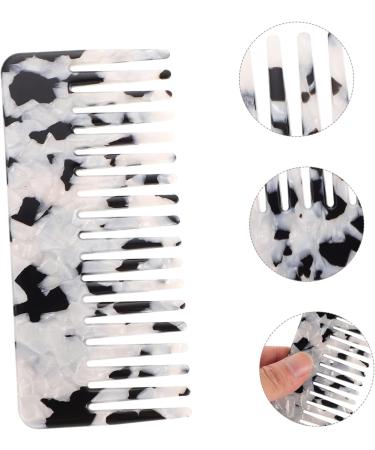 POPETPOP 1PC hair comb curly hair shampoo leopard decor combs for women Comb for Hair cellulose acetate comb Hair Salon Comb Hair Bang Comb white anti-static plate vinegar Miss horns - Buy Online on GoSupps.com
