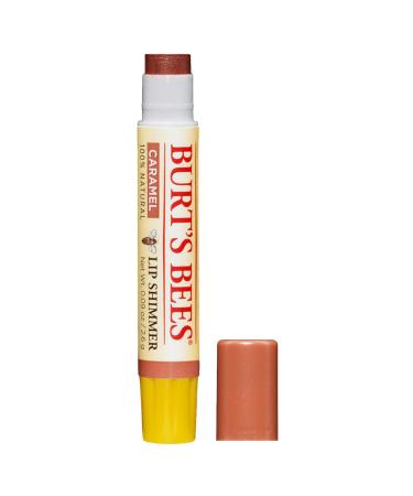 Burt's Bees 100% Natural Moisturising Lip Shimmer Caramel with Shea Butter Beeswax and Vitamin E 2.6g