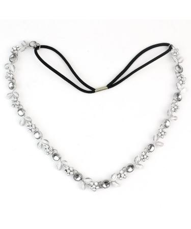 Adjustable Hairband Headband Hair Accessory Headpiece Rhinestone Silver 325mm New