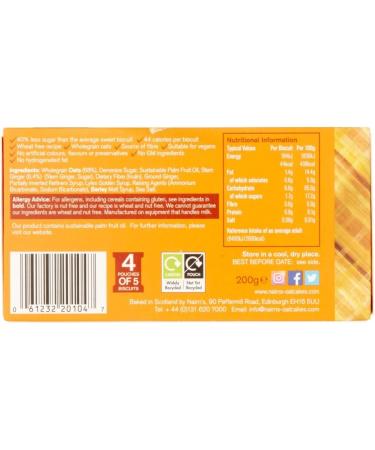 Nairn's Stem Ginger Oat Biscuits 200g - Buy Online on GoSupps.com
