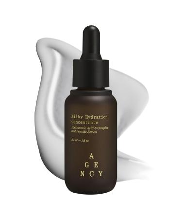 Milky Hydration Concentrate Anti-Aging Hydrating Face Serum Hyaluronic Acid-5 Complex and Peptides Visibly Plumps and Smooths Skin Agency by Curology 1 fl oz