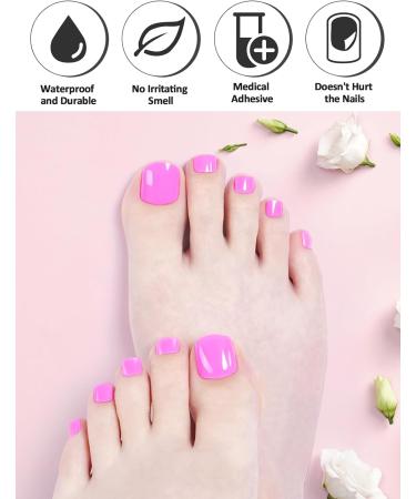Ebanku 32 PCS Semi Cured Gel Nail Strips for Toenails - Full Wraps with Adhesive Stickers and Nail File - UV/LED Lamp Required - Buy Online on GoSupps.com