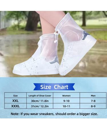 Waterproof Reusable Rain Boot Shoe Covers for Women Men - XXL White - Buy Online on GoSupps.com