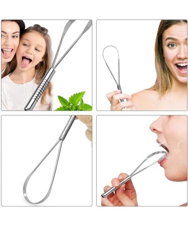 Buy Healvian Stainless Steel Tongue Brush | Portable Tongue Cleaner for Bad Breath Relief | International Shipping Available - Buy Online on GoSupps.com