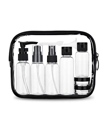 Travel Bottles Containers & Travel Size Toiletries Accessories Bottles with Toiletry Bag for Liquids Leak-Proof & TSA Approved Carry-on for Airplane - Women/Men (SET-A 12-in-1)