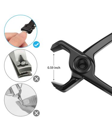 Mudder 2 Pieces Oversized Thick Nail Clippers for Toenails and Fingernails - Stainless Steel Wide Nail Cutter for Men, Adults - Black - Buy Online on GoSupps.com