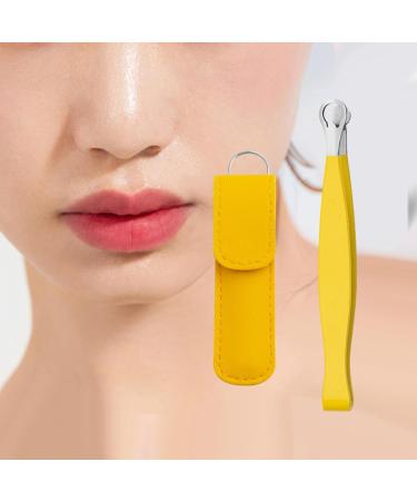 AWHAO Universal Tweezers for Trimming Nose Hair Round Tip Tweezers Precise Professional and Safe Nose Hair Tweezers Yellow with Pouch - Buy Online on GoSupps.com