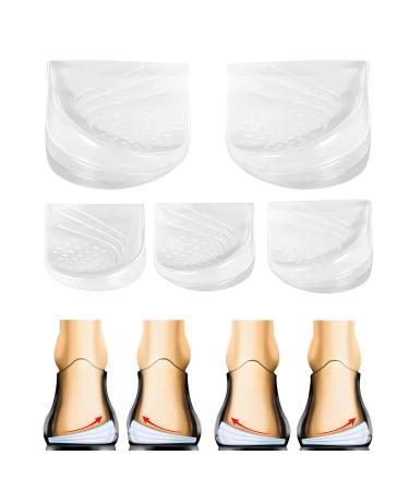 SPORCLO 3 Layer Adjustable Orthopedic Heel Lift for Supination & Over-Pronation Correction Medial & Lateral Heel Wedge Inserts for Knee Pain Bow Legs L: Women 8-12 | Men 7.5-14 A-crystal