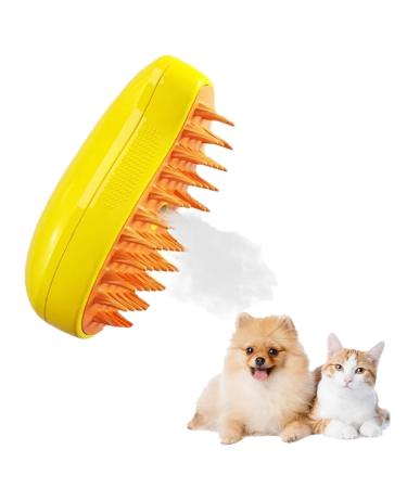 Steamy Cat Brush 3 In1 Cat Steam Brush Pet Hair Cleaner Brush Self Cleaning Steam Brush Cat Steamer Brush Massage Cat Hair Brush for Removing Tangled Loosse Hair for Home (C)