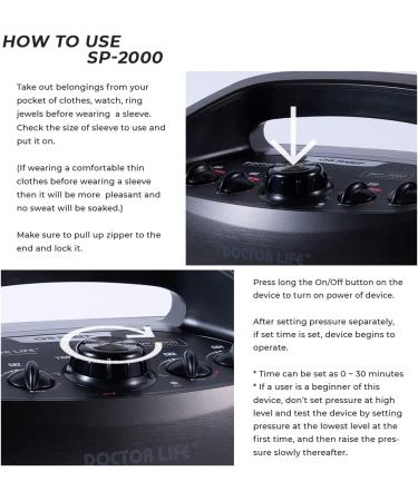 Doctor Life SP-2000 Sequential Air Compression Leg Massager with L Boots - Blood & Lymphatic Circulation Therapy System - Buy Online on GoSupps.com