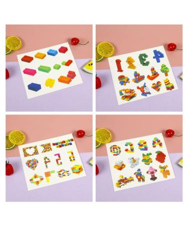 96 Building Block Temporary Tattoos - Birthday Party Decorations & Favors for Kids Girls Boys - Classroom Prizes & Rewards - Buy Online on GoSupps.com