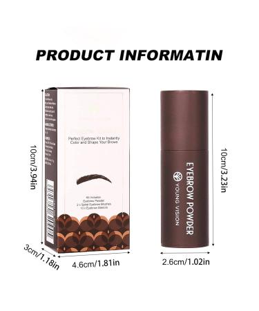 Shop MFJS Light Brown Eyebrow Stamp Set | Long-Lasting Fine Texture | Natural Eyebrows Sweat-Resistant Sponge Head | International Shipping - Buy Online on GoSupps.com