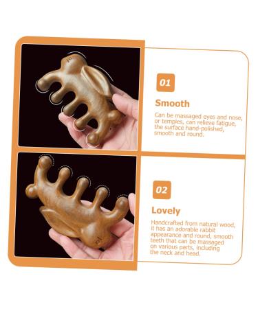 Hapinary Green Sandalwood Massage Comb - Handheld Scalp Massager & Gift for Women - Natural Hair Care Tool - Buy Online on GoSupps.com