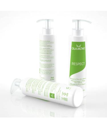Ultra-Delicate Face Cleanser 200 ml - RESPECT by Glamove - Removes Make-Up Sweat and Impurities without Over Drying Soothing Even the Most Sensitive Skins - MADE IN ITALY Vegan - Buy Online on GoSupps.com