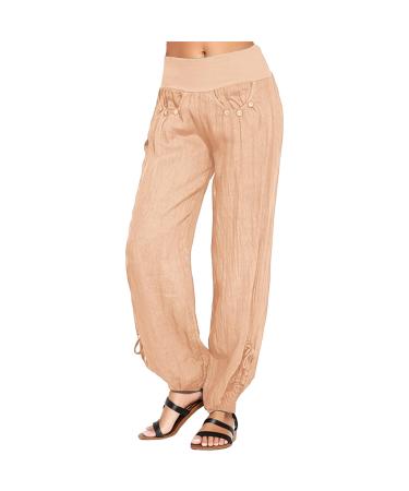Parachute Pants Y2K Women Cargo Pants Baggy Cargohose Track Pants Streetwear Vintage Jeans Pants 90s E-Girl Streetwear Cargo Pants Y2K Sports Pants Lang 08-Beige L