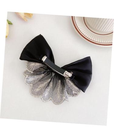 Beavorty bow hairpin hair barrettes for women bow women barrettes ribbon hair bow black scrunchies bow alligator clip headwear bow womens hair accessories girl fabric ponytail Crystal - Buy Online on GoSupps.com