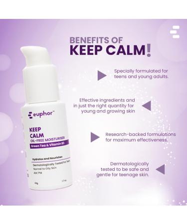 Oil-Free Gel Moisturiser for Oily & Acne-Prone Skin | Lightweight Hydration with Witch Hazel Niacinamide & Green Tea | Paraben & Sulphate Free - 50g - Buy Online on GoSupps.com