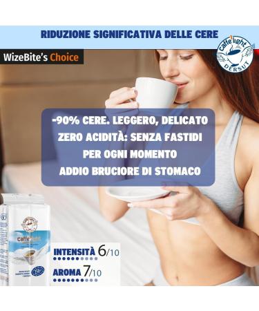 Wizebite's Choice - DERSUT Light Decaffeinated Ground Coffee | 250g | Authentic Italian Flavor Less Acidity | Lightly Decaffeinated Zero Grains for Sensitive Stomachs | Moka Coffee Powder - Buy Online on GoSupps.com