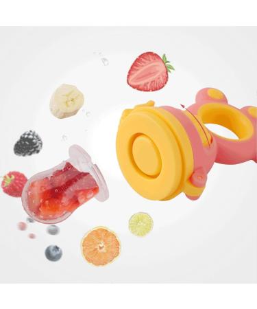 Shangjia Baby Obst Feeder Silicone Fruit Dispenser for Newborns | Teething Relief & Self-Feeding | Portable & Removable | Pink - Buy Online on GoSupps.com