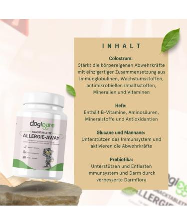 Allergy Tablets for Dogs - Natural Anti-Allergy Solution with Colostrum Brewer's Yeast & Prebiotics - Made in Germany - Buy Online on GoSupps.com