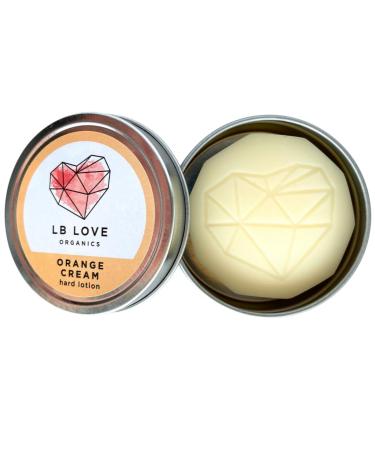 Hard Lotion Bar | Organic Beeswax and Plant based Moisturizer | Plastic free solid moisture bar (Orange Cream)