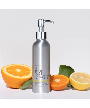 In Your Face Hydrating Creamy Body Oil All-Natural Moisturizer with Calendula Jojoba Cocoa & Shea Butter Body Oil After Shower for Dry Rough Skin Fast-Absorbing Citrus Elixir 5 oz - Buy Online on GoSupps.com