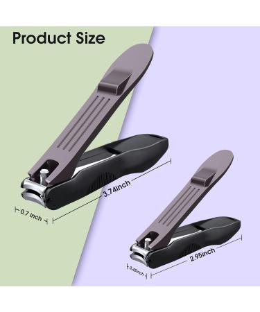GLAMFIELDS Stainless Steel Nail Clipper with Catcher - No Splash Fingernail & Toenail Trimmer | Perfect Gift for Men & Women - Buy Online on GoSupps.com