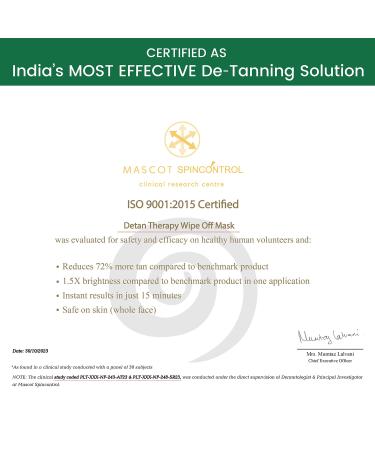 Nature's Essence De-Tan Therapy Wipe-Off Mask 200ml - Brighten and Revitalize Your Skin | International Shipping Available - Buy Online on GoSupps.com