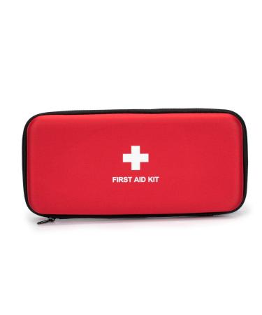 Jipemtra First Aid Hard Case Empty  First Aid Hard Shell Case First Aid EVA Hard Red Medical Bag for Home Health First Emergency Responder Camping Outdoors (Red) 1 Count (Pack of 1)
