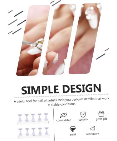 POPETPOP 2 Sets Nail Checkerboard Practice Nail Tip Holder Press on Nail Kit Nail Stand Nail Tip Stand Fake Hands to Practice Fake Nails Paint Holder Practice Tools White Manicure Magnet 2.5x1.4x1.4cm White - Buy Online on GoSupps.com