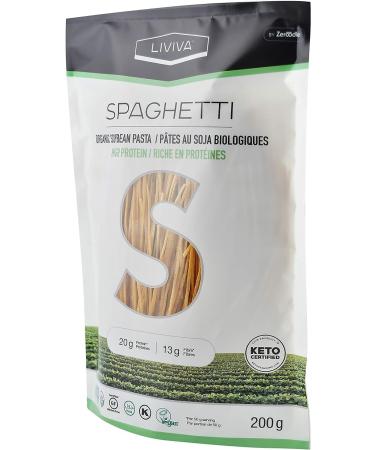 LIVIVA Organic Soybean Spaghetti Pasta (2 Pack 92 g Protein per Bag) High Protein Noodles Diabetic Friendly Keto Vegan Halal Kosher Non-GMO Nutritious Plant-Based Plant-Based Protein Pasta Ready-to-Eat in minutes Gluten Free Noodle - Buy Online on GoSupps.com