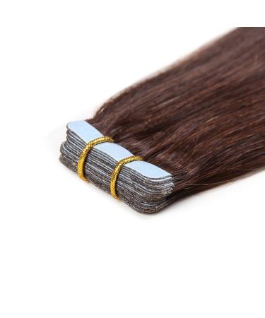 Buy UK Fashion Tape Extensions | 100g Real Hair Smooth Medium Brown #04 16-inch (40cm) - 100% Remy Hair - Buy Online on GoSupps.com