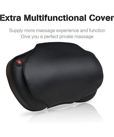 Shiatsu Neck and Back Massager with 8 Heated Rollers - Kneading Massage Pillow for Shoulders, Lower Back, Legs, and Feet - Relaxation Gift for Men and Women - Present for Wife - Black - Buy Online on GoSupps.com