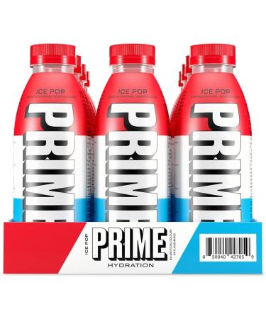 PRIME Hydration Ice Pop Drink 12 x 500ml - Buy Online on GoSupps.com