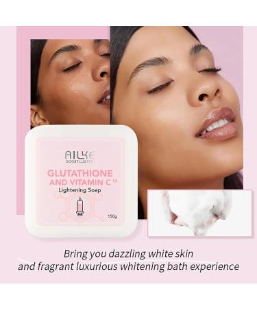 AILKE BOOST LUSTER AILKE Luminous Soap with Vitamin C and Glutathione Skin Glowing Cleansing Oil Regulation Smooth Skin Dark Spot Removal Soap Bar for Face and Body 150 g Pack of 1 1 copy - Buy Online on GoSupps.com