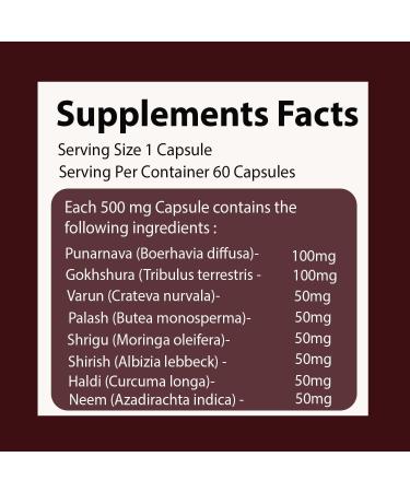 VEDIKROOTS UroEase Ayurvedic Herbal Supplement to Help Maintain Kidney Health & Uric Acid Level Provides Support to Manage Urinary Tract 60 Veg Capsules (Pack of 3) - Buy Online on GoSupps.com