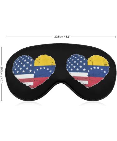Venezuela USA Flag Heart Sleep Mask - Adjustable Strap for Light Blocking - Ideal for Travel, Nap - Men Women - Buy Online on GoSupps.com