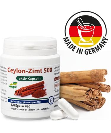 Buy Pharma-Peter CEYLON-Cinnamon 500 Active Capsules | 120 Capsules for Optimal Health | Fast International Shipping - Buy Online on GoSupps.com