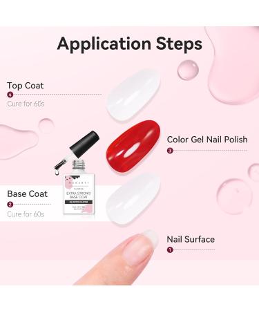 Makartt Extra Strong Base Coat Nail Polish 15ml - Long-Lasting Gel Foundation for Press-On Nails & Nail Charms - Soak Off UV/LED Gel - Perfect DIY Gift for Women - Buy Online on GoSupps.com