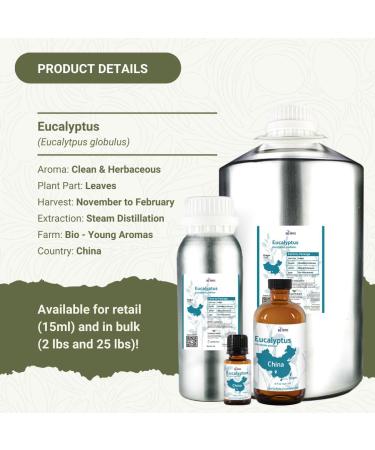 Eucalyptus Essential Oil from Bio-Young Aromas in China - Eucalyptus Essential Oils for Skin and for Diffuser - Aceite de Eucalipto (15ml) Eucalyptus 0.5 Fl Oz (Pack of 1) - Buy Online on GoSupps.com