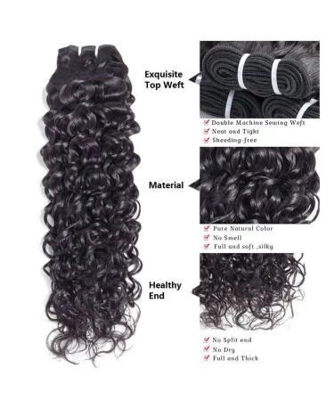 Ladiary 9A Brazilian Water Wave Hair Bundles - 14 Inch Natural Color Human Hair Weave (100g) - Buy Online on GoSupps.com