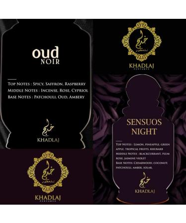 Sensous Nights & Oud Noir EDP 100ML BY KHADLAJ (BUNDLE 3.4) BUNDLE 3.4 Fl Oz (Pack of 1) - Buy Online on GoSupps.com