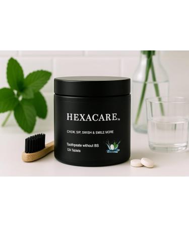 HEXACARE Toothpaste Tablets with 5% Nano-Hydroxyapatite | Remineralizing Fluoride-Free for Enamel Care | Clean Label Travel-Friendly Zero-Waste | 124 Tablets (2-Month Supply) - Buy Online on GoSupps.com