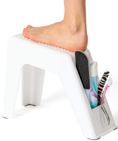 Demi's Home Shower Foot Rest - Pedicure Foot Rest - White - (Supplies Not Included)