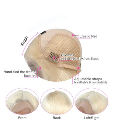 613 Blonde Lace Front Wig for Black Women - Brazilian Remy Straight Honey Blonde 12 Inch with Baby Hair - 150% Density - Buy Online on GoSupps.com