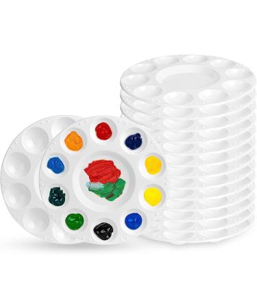 Amazon Basics Round Paint Tray Palettes White - Set of 15 - Buy Online on GoSupps.com